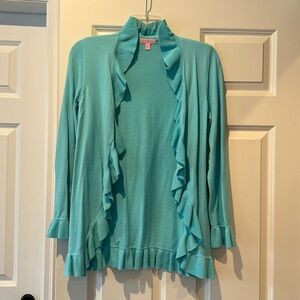 Lilly Pulitzer ruffle cardigan